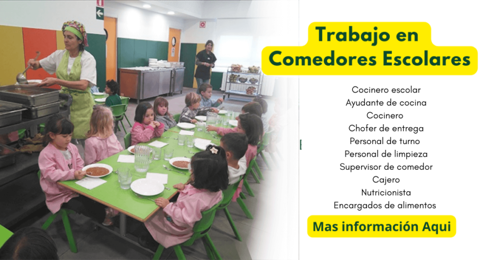OPORTUNIDAD LABORAL EN COMEDOR ESCOLAR REQUIERE PERSONAL