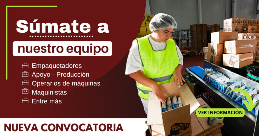 Nueva convocatoria de empleo para Empacadores: puestos diferentes